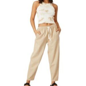 Cotton On Women's Everyday Beige Drawstring Pants Size 4